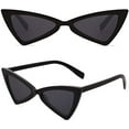 thumbnail image 4 of Clout Lunettes de Soleil Triangulaires pour Femmes Hommes Lunettes Papillon Pointues, 4 of 5