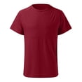 thumbnail image 3 of Edvintorg Tracksuits for Men Set Men's Fashion Movement Leisure Solid Splicing Short Sleeve Round Neck Coat Elastic Waist Shorts Suit Wine S, 3 of 6