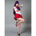 thumbnail image 5 of Disfraz de Sailor Mars Hino Rei para cosplay, vestido, guantes, lazos, traje rojo, peluca, mp000570, 5 of 5