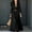 Black, variant on QUNYINEY Long Sleeve Women Dresses Long Casual Commute Flowy A Line Dress Slim Fit Casual Collared Solid Button Down Dresses