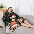 thumbnail image 5 of Oversized Wearable Blanket Hoodie,Red Mushroom Butterfly Black Pattern Sherpa Blanket Hoodie with Super Pockets,Super Warm Fuzzy Pullover for Women & Men, 5 of 6