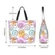 thumbnail image 5 of Balery Donuts and Coffee Bolsa Tote Estilo Estético con Cremalleras, Bolsa de Hombro, Bolsa de Compras Grande y Plegable, 5 of 8