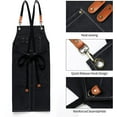 thumbnail image 3 of Canvas Work Aprons for Men with Pockets,Adjustable Strap and Large Pockets Apron,Kitchen Cooking Baking Chef Apron, 3 of 4