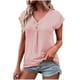 thumbnail image 1 of Blusa informal de manga corta con cuello en V para mujer de Umfun Fashion, color rosa, talla M, 1 of 5