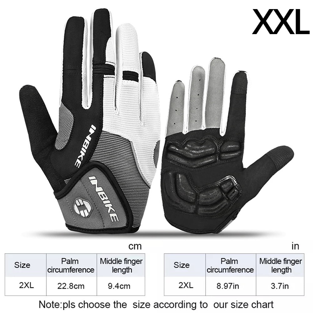 Touchscreen Cycling Gloves Windproof Gel Padded Full Finger Biking Gloves Hiking 