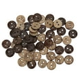 thumbnail image 3 of Brown Buttons, Strong Rigidity Thick Coconut Shell Button Natural Texture  For Clothing Installation For Clothing Replacement, 3 of 8