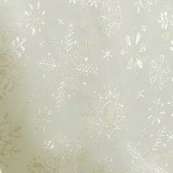 St Nicholas Square Glittery Silver Snowflake Tablecloth 60x120 Oblong