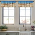 thumbnail image 3 of LALILO Kitchen Curtain Valance Wide Road Moon Valley Desert Rod Pocket Window Curtain 52"x 18" Set of 2, 3 of 5