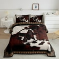thumbnail image 2 of jejeloiu 3D Texas Stars Bedding Comforter Set,Rustic Farmhouse Cabin Twin Comforter Sets,Vintage Cowhide Cattle Animals Bedding Set For Boys Kids,Super Cozy Room Decor,2 Pieces, 2 of 8