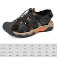 thumbnail image 2 of Sandalias de senderismo para hombre Sandalias de playa con punta cerrada Sandalias para caminar de cuero Ligeras, 2 of 9