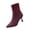 Wine, variant on Willtoo Women Pointed Toe Stiletto Sock Ankle Boots Stretch Knit Slip On Short Boots Fall Winter Slim Heel Fashion Booties