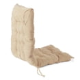 thumbnail image 3 of SINGES Rocking Chair Cushion and Pads Corduroy Chair Cushion with Ties Back and Seat Cushion for Desk Chair, Dining Chairs, Kitchen Chair, Lounge Chair 17.5x39 in, 3 of 6