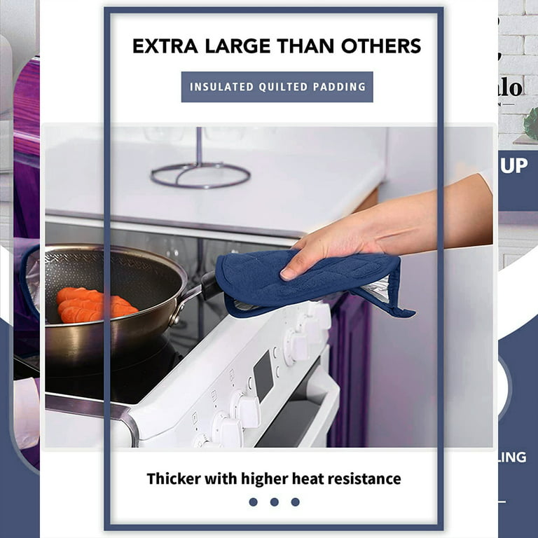 Cotton Pot Holders, Kitchen Basic Potholder Heat Resistant, Terry Pot Holder  Set for Cooking and Baking 