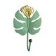thumbnail image 1 of Gancho de pared de hierro forjado con forma de hoja, organizador, multifuncional, D, verde, 1 of 5