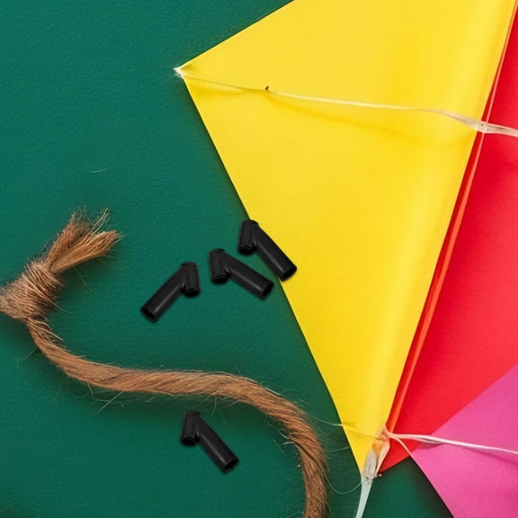 KAKOWELY 12Pcs Kite Construction Parts for Kids Crafts and Flying Outdoor Activities Black Plastic