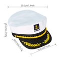 thumbnail image 4 of Gorro de capitán de barco NCWIND para adultos, hombres y mujeres, blanco y negro, 4 of 8