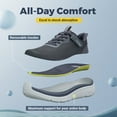 thumbnail image 3 of FitVille Men's Slip-resistant Wide Fit Walking Shoes With Arch Support Outsole All Day Long Comfort Thick-Sole Shoes, 3 of 6