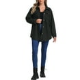 thumbnail image 2 of INSPIRE CHIC Casual Trench Jacket for Women's Fashion Winter Button Down Peacoat Belted Outwear Coats, 2 of 5