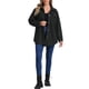 thumbnail image 2 of Chaqueta de trinchera casual INSPIRE CHIC para la moda de invierno de mujeres, abrigo con botones y cinturón, color negro, 2 of 6