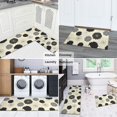 thumbnail image 5 of Geometric Flower and Dahlia Beige Anti Fatigue Kitchen Rugs Set Of 2, Non Slip Washable Decorative Floor Mats for Kitchen Sink Laundry, 17"x30" and 17"x47", 5 of 6