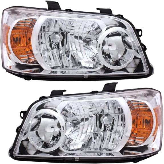 EPIC LIGHTING OE Style Halogen Headlights Assembly Replacement for TOYOTA 2007 HIGHLANDER [ TO2518111 TO2519111 8117048550 8113048550 ] Pair