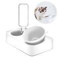 thumbnail image 1 of Bol pour Animaux 15° Ajustable en Forme de Chat Bol d'Alimentation pour Chat avec Bouteille d'Eau, 1 of 6