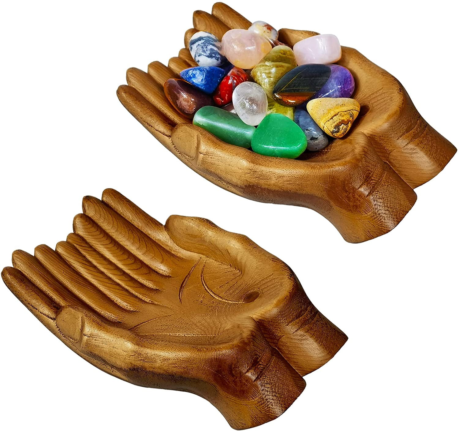 Fymlhomi Crystal Display Crarved Hand Shaped Crystal Holder, Crystal ...