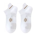 thumbnail image 2 of Nestiefly 1PCS Mens Women Ankle Compression Sock Cotton Athletic Running Sock Soft Breathable Cushioned Low Cut Sports Socks Arch Support 2026 Brown One Size, 2 of 4