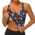 thumbnail image 4 of Xecao Cute Foxes for Sports Bra with Removable Pads, Crop Tank Top Design, Women's Longline Sports Bra - Non-Wired - Large, 4 of 9