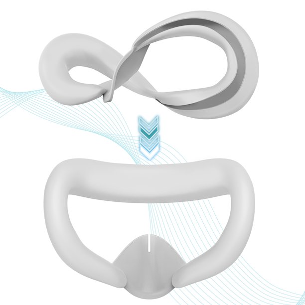 Almohadilla de silicona para la cara, máscara a prueba de luz, repuesto para Meta Quest 3