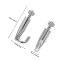 thumbnail image 2 of FOMIYES Gancho De Resistente De Metal Plata Para Cuadros Y Decoraciones En Pared, 2 of 8