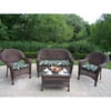 Oakland Living All-Weather Wicker Conversation Set - Seats 4