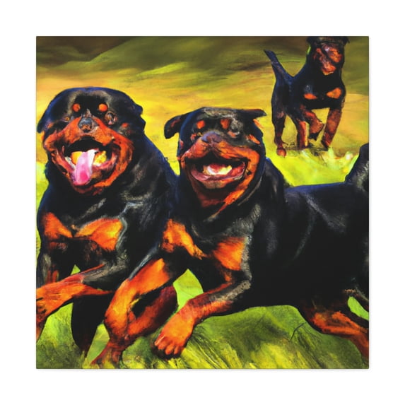 Watchful Rottweiler Guard - Canvas