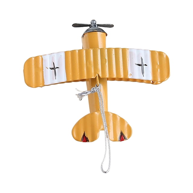 GUOOL Retro Biplane Metal Model Ornament Great Souvenir Airplane Handmade Planes