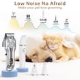 thumbnail image 4 of Dog Clippers for Grooming for Heavy Thick Hair Coats with Dog Paw Trimmer Nail Grinder for Grooming, Low Noise Rechargeable Cordless Dog Grooming Kit with Paw Trimmer Nail Grinder for Small Large Dog, 4 of 7