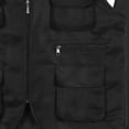 thumbnail image 4 of BRGZLK Kids Cargo Vest Solid Color Zip Up Spring Autumn Travel Multi Pocket Unisex Outer Wear Lightweight Utility Volunteer Vest Top Black 9-10 Years, 4 of 4