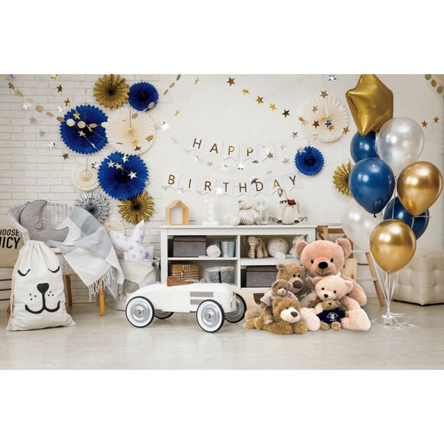Fondo de fiesta de primer cumpleaños para bebé recién nacido, globo colorido, niña o niño, pastel, accesorios de fotografía para estudio fotográfico