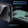 thumbnail image 5 of ELEHOLD Full Body Case for iPhone 12,Shockproof and Anti-Drop Phone Case Built-in Bracket Car Magnetic,Darkgreen, 5 of 8