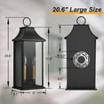 thumbnail image 3 of Farol de pared para exteriores Lawyettle, 52 cm, color negro, 3 of 8