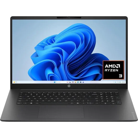 HP OmniBook 3 17.3 inch Laptop PC, FHD Display, AMD Ryzen 3 30, 8 GB RAM, 512 GB SSD, AMD Radeon 610M Graphics, Windows 11 Home, Mica Silver, 17-dp0199nr