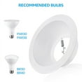 thumbnail image 2 of TORCHSTAR 12Pack 6 Inch Integrated Can Light Trim, One Piece Baffle Trim, Full Metal, Fit Halo/Juno Remodel Recessed Housing, White, 2 of 6