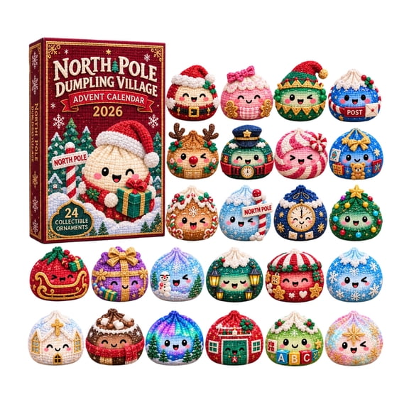 Christmas Dumpling Advent Calendar 2026, 24-Day Countdown for Kids Adults, Christmas Gifts