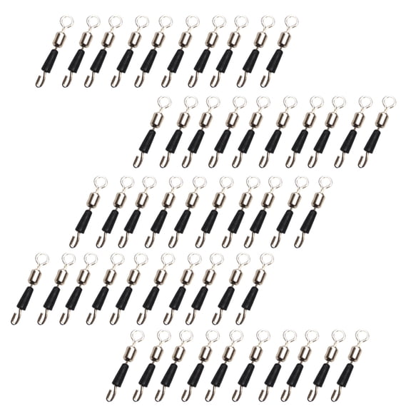 Fishing Quick Changes Swivels Set, 50Pcs Fishing Line Connector Quickly Link Fishing Swivels Set for Fishing Accessories