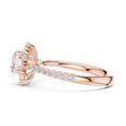 thumbnail image 4 of Zuwelria Certified Moissanite Diamond Rings | 1.30 CTW Excellent Round Cut Diamond Ring for Wedding | Floral Halo Diamond Promise Rings | 18K Rose Gold Plated Sterling Silver Size 8, 4 of 8