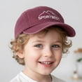 thumbnail image 6 of Spazoro Toddler Boys Girls Baseball Cap, Perforated Adjustable Sport Breathable Washed Cotton Hat for Summer Protection Wine, 6 of 7