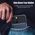 thumbnail image 6 of for iPhone 12/12 Pro Case with Card Holder[Store 5 Cards] Dual Layer Heavy Duty Shockproof iPhone 12 Wallet Case with Hidden Card Slot Large Storage Case for iPhone 12(Blue), 6 of 14
