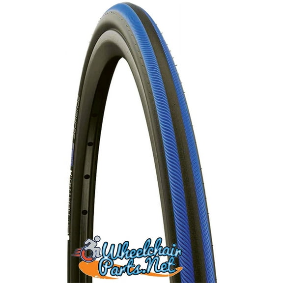 SCHWALBE RIGHTRUN 24" x 1" Black and Blue. Sold as Pair.