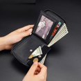 thumbnail image 4 of Cartera de cuero de 3 pliegues para hombre, monedero de lujo, tarjetero con cremallera y monedero, billetera RFID, regalo para hombre, monedero., 4 of 5