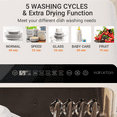 KARLXTOM Portable Countertop Dishwashers, Compact Mini Dishwasher Machine with 5L Builtin Water