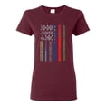 thumbnail image 2 of Wild Bobby, No One Fights Alone First Responder Dispatcher EMS Corrections Police Fire Military Unity, Pop Culture, Women Graphic Tee, Maroon, Large, 2 of 4